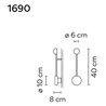 Vibia Pin 1X 40 - 1690 applique