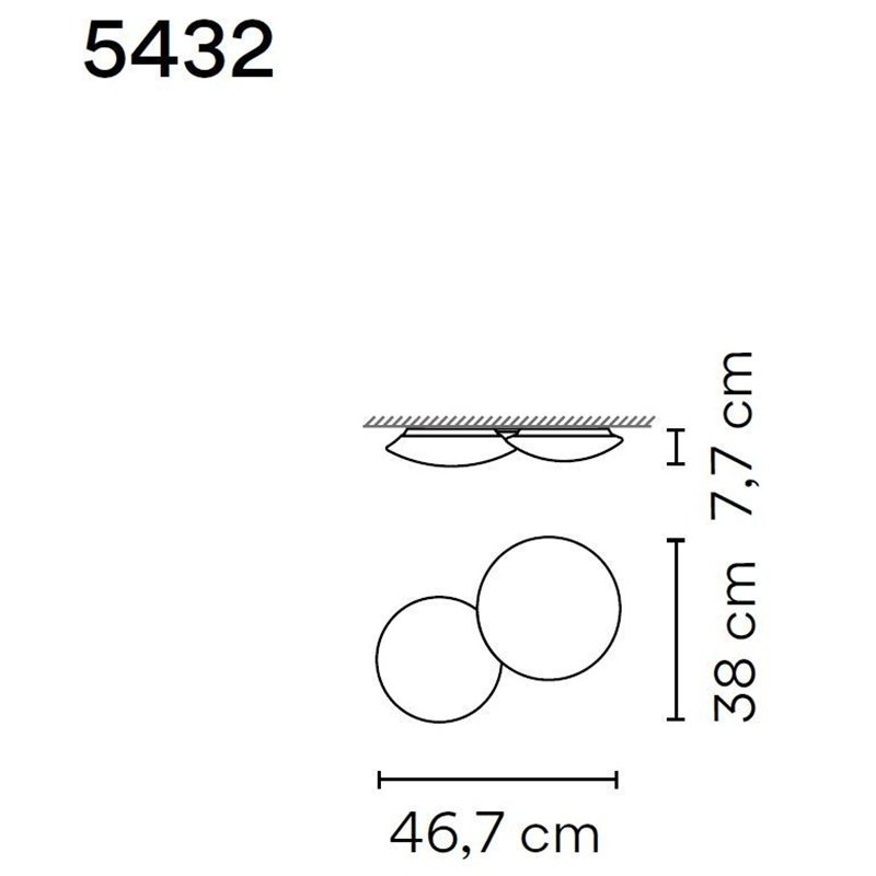 Vibia Puck 2X 46,7 plafonnier