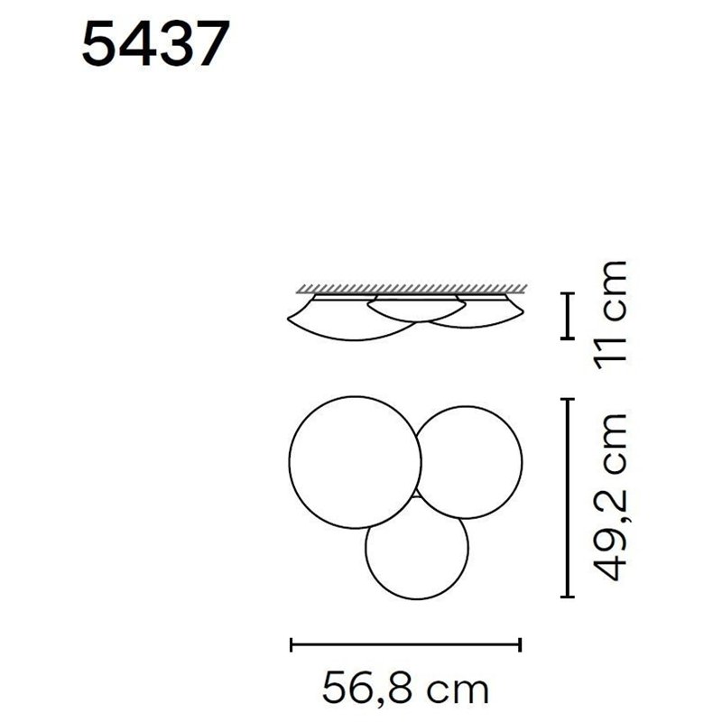 Vibia Puck 3X 56,8 plafonnier