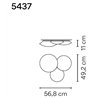 Vibia Puck 3X 56,8 plafonnier
