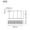 Vibia Rhythm Horizontal 40X 47 lampe a suspension