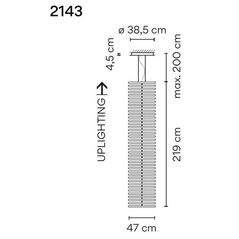 Vibia Rhythm Vertical 40X 47 lampe a suspension