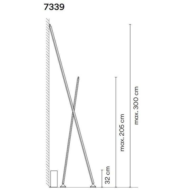 Vibia Sticks 2X 300 lampadaire