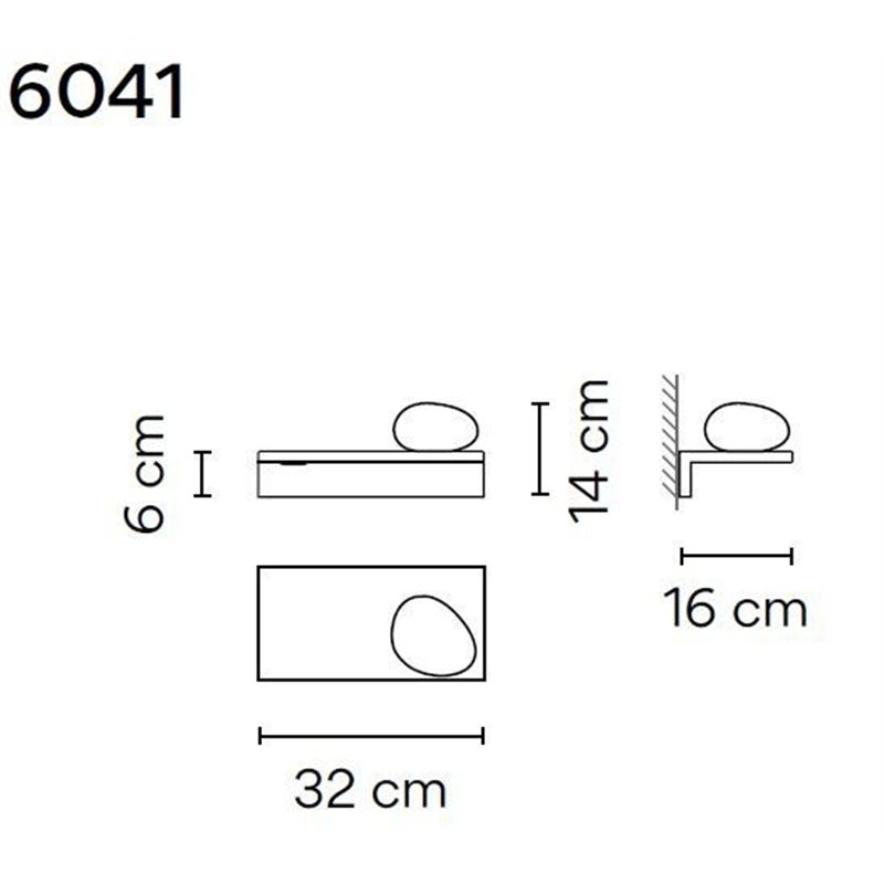 Vibia Suite 16 Right Glass Diffuser applique