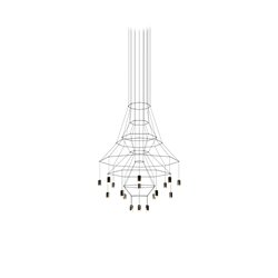 Vibia Wireflow Chandelier 279 - 0315 lampe a suspension