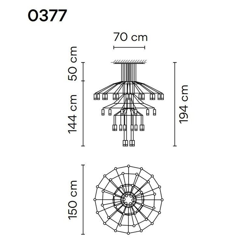 Vibia Wireflow Chandelier 194 lampe a suspension