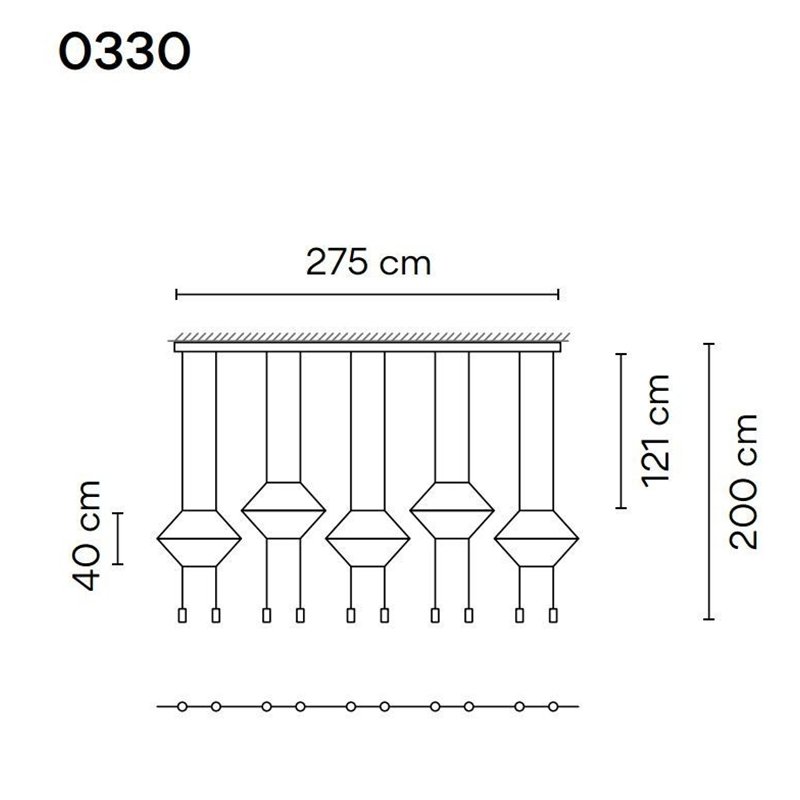 Vibia Wireflow Lineal 10A lampe a suspension