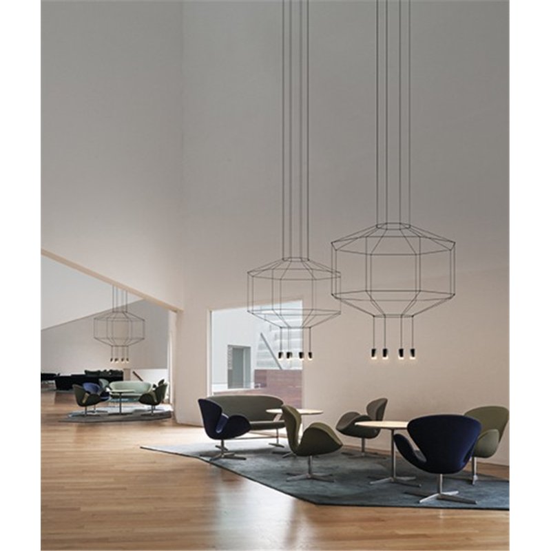 Vibia Wireflow Octagonal 70 - lampe a suspension