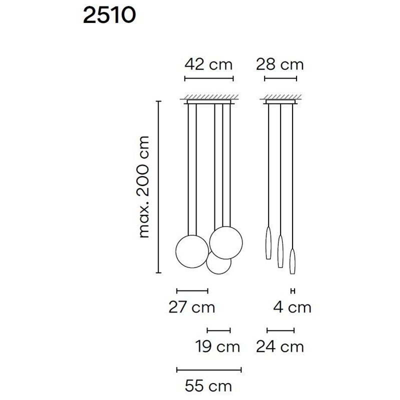 Vibia Cosmos 3X lampe a suspension