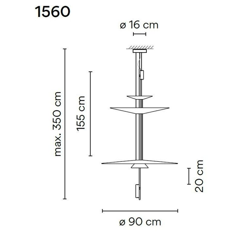 Vibia Flamingo 3X Large lampe a suspension