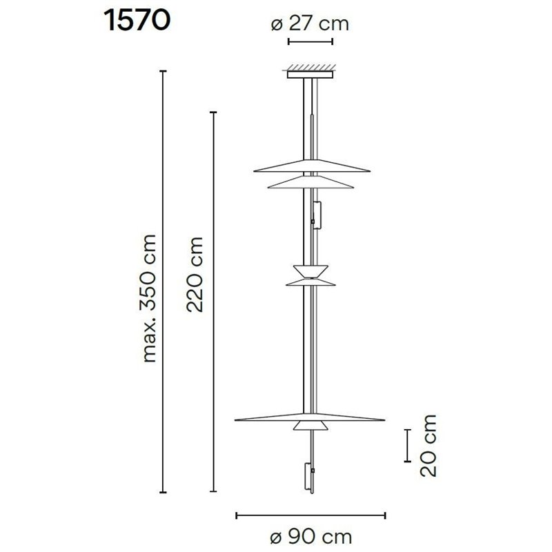 Vibia Flamingo 4X lampe a suspension