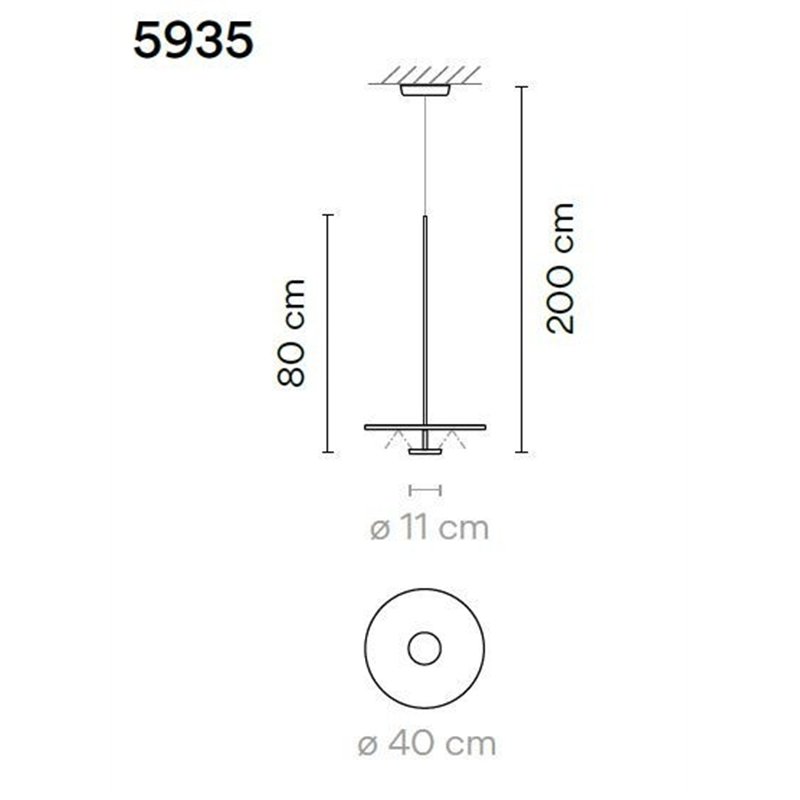 Vibia Flat 1X 40 Extended lampe a suspension