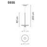 Vibia Flat 1X 40 Extended lampe a suspension
