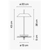 Vibia Mayfair Mini Base - 5496 lampe de table