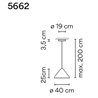 Vibia North 40 lampe a suspension