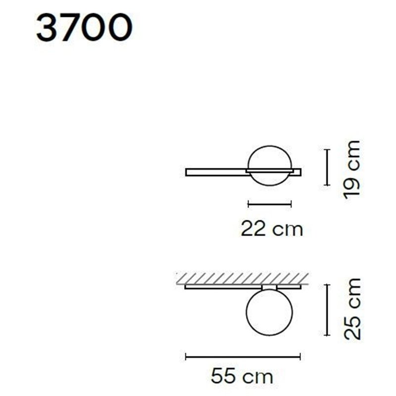 Vibia Palma Horizontal 2X 55 applique