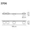 Vibia Palma Horizontal 6X 195 applique