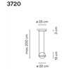 Vibia Palma Vertical 2X 19 lampe a suspension
