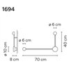 Vibia Pin 2X Hook applique
