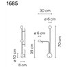 Vibia Pin 2X Left applique