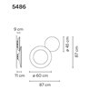 Vibia Puck Wall Art Double 87 A applique