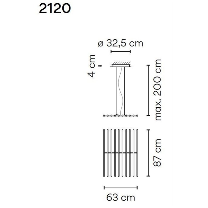 Vibia Rhythm Horizontal 10X 87 lampe a suspension
