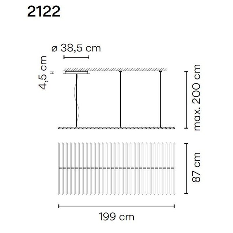 Vibia Rhythm Horizontal 30X 87 lampe a suspension