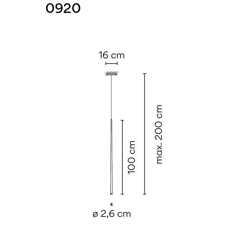 Vibia Slim 1X 100 lampe a suspension