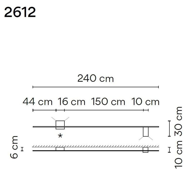 Vibia Structural 2X Extended 240 applique