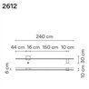 Vibia Structural 2X Extended 240 applique