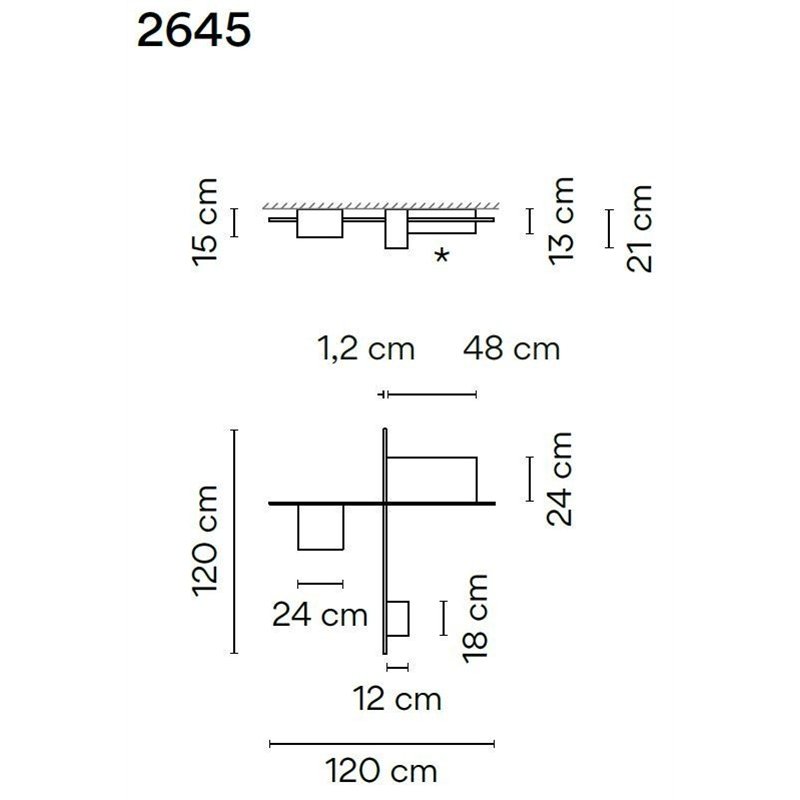 Vibia Structural 3X Extended 120 plafonnier