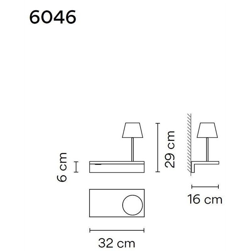 Vibia Suite 16 Right Read applique