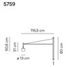 Vibia Tempo 116,5 Recessed applique