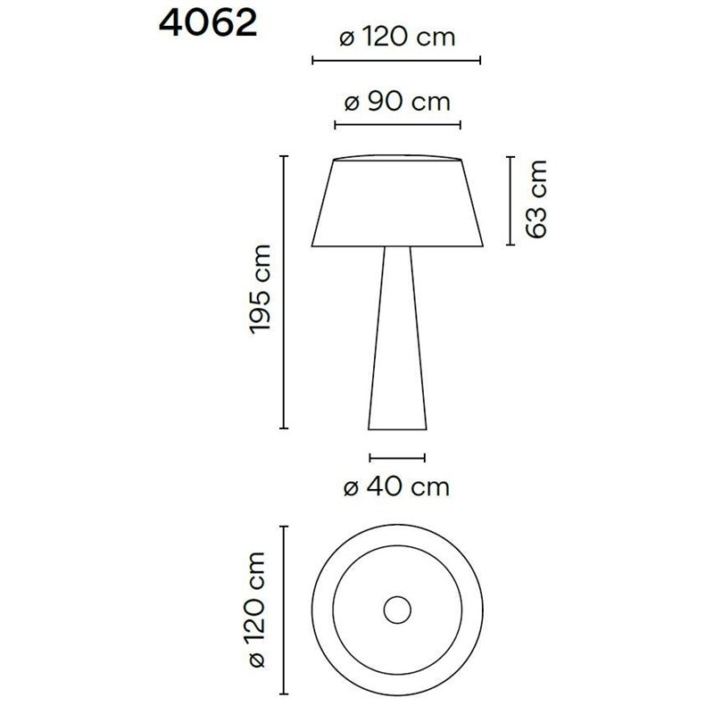 Vibia Wind 195 lampadaire extérieurs