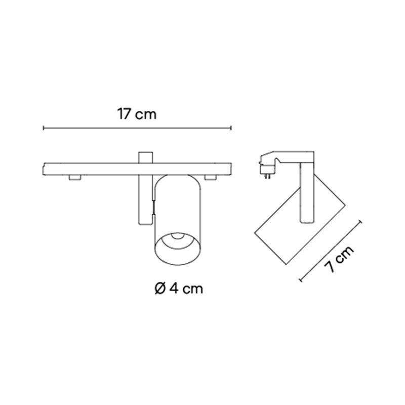 Vibia Circus Medium 20° Side-spot - 0135 éclairage sur rail