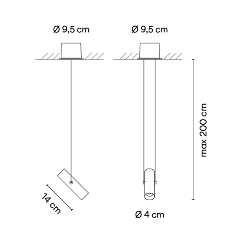 Vibia Circus solo Wide 40° Pendant - 0178 lampe a suspension