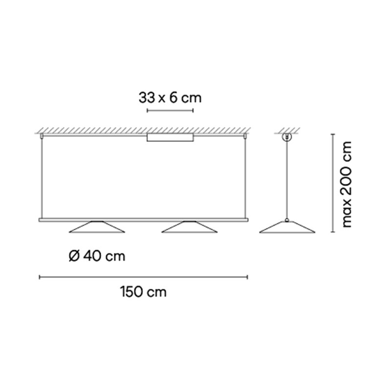 Vibia Circus solo 2x LED Ø 40 cm - 0196 lampe a suspension