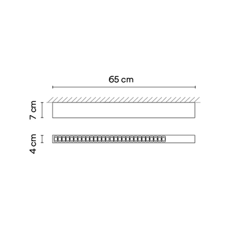 Vibia Offset High Efficiency Low Glare 65 cm - 1732 plafonnier