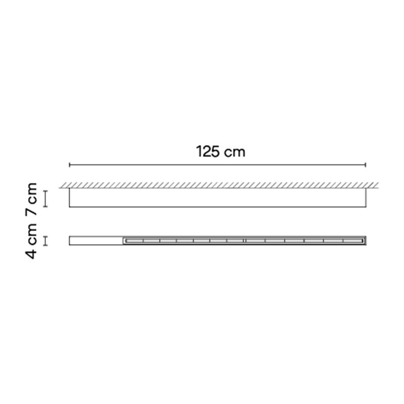 Vibia Offset Flat Diffuser 125 cm - 1755 plafonnier