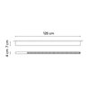 Vibia Offset Flat Diffuser 125 cm - 1755 plafonnier