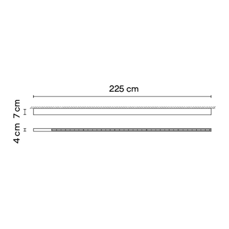 Vibia Offset Flat Diffuser 225 cm - 1757 plafonnier