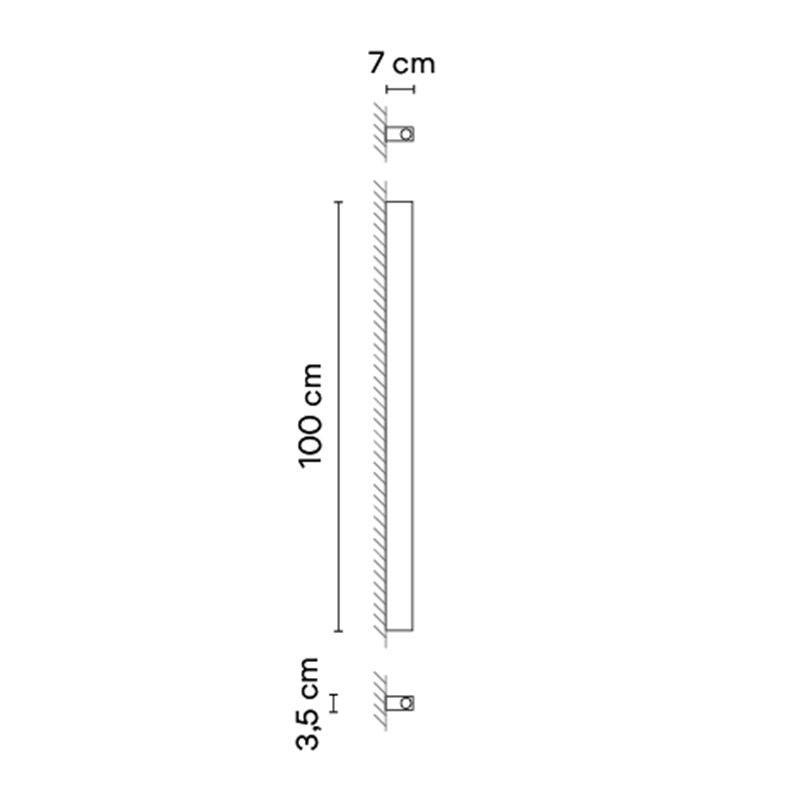 Vibia Offset Up&Down Surface Grazer 100 cm - 1772 Wandlampe