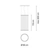 Vibia Array Ø 55 cm - 113 cm - 1820 lampe a suspension