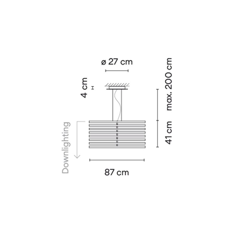 Vibia Rhythm Vertical Wood - 2165 Hängelampe