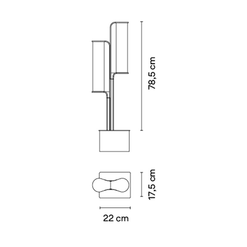 Vibia Class 2x - 2805 lampadaire extérieurs