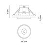 Vibia Circle Trim Narrow Ø 7 cm - 3300 spot encastré