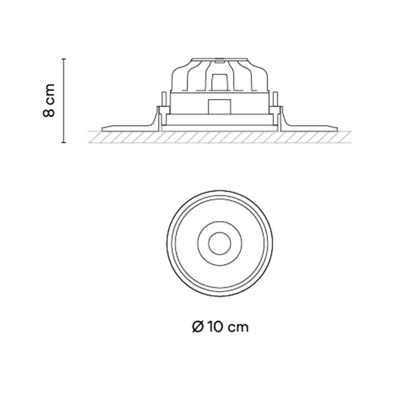 Vibia Circle Trimless Narrow Ø 10 cm - 3330 spot encastré