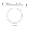 Vibia Circle Ø 47 cm - 3363 plafonnier