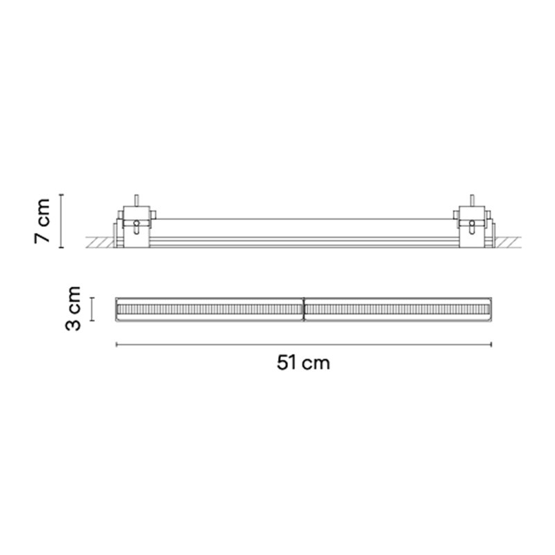 Vibia Line Trimless 51 x 3 cm - 3513 plafonnier