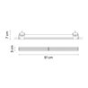 Vibia Line Trimless 51 x 3 cm - 3513 plafonnier